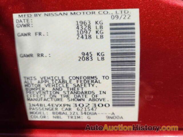 NISSAN ALTIMA SL, 1N4BL4EVXPN302300