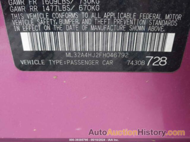 MITSUBISHI MIRAGE ES, ML32A4HJ2FH046792