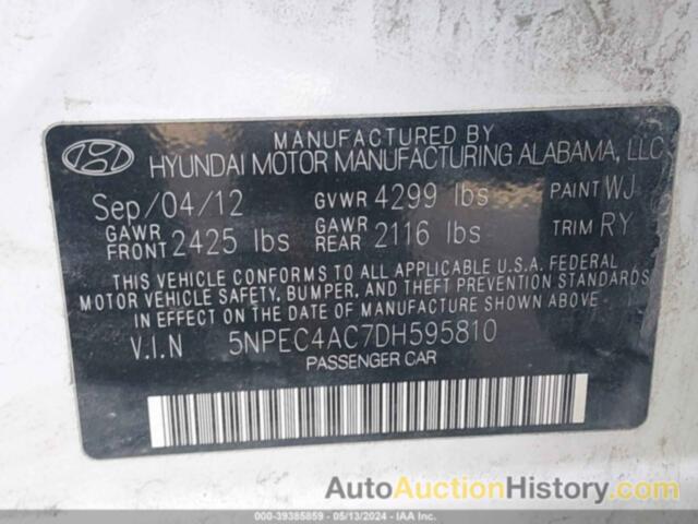 HYUNDAI SONATA LIMITED, 5NPEC4AC7DH595810