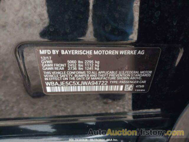 BMW 540I, WBAJE5C5XJWA94722