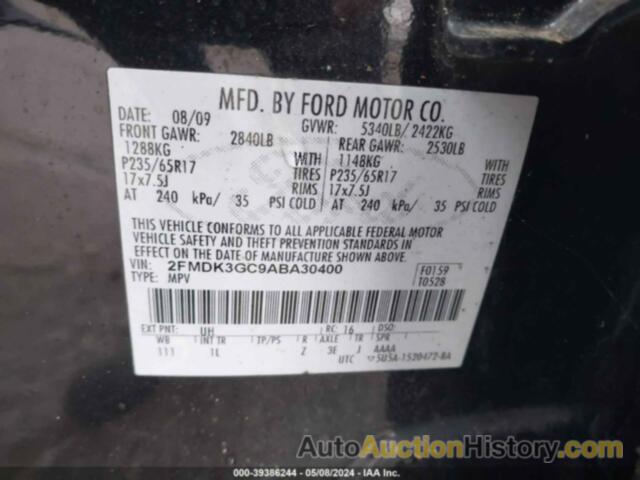 FORD EDGE SE, 2FMDK3GC9ADA30400