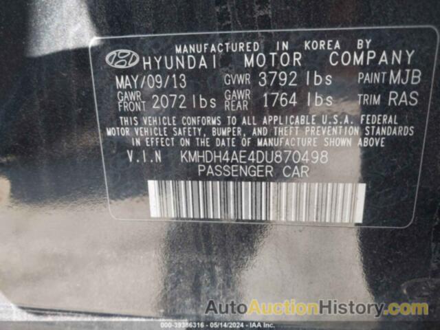 HYUNDAI ELANTRA GLS/LIMITED, KMHDH4AE4DU870498