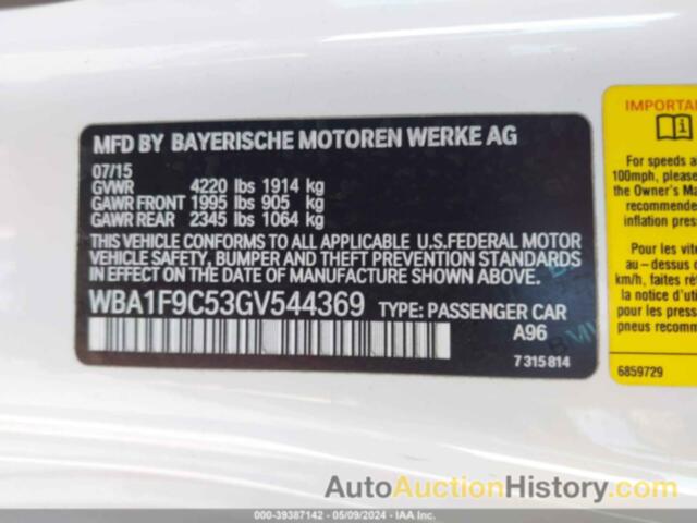 BMW 228I I SULEV, WBA1F9C53GV544369