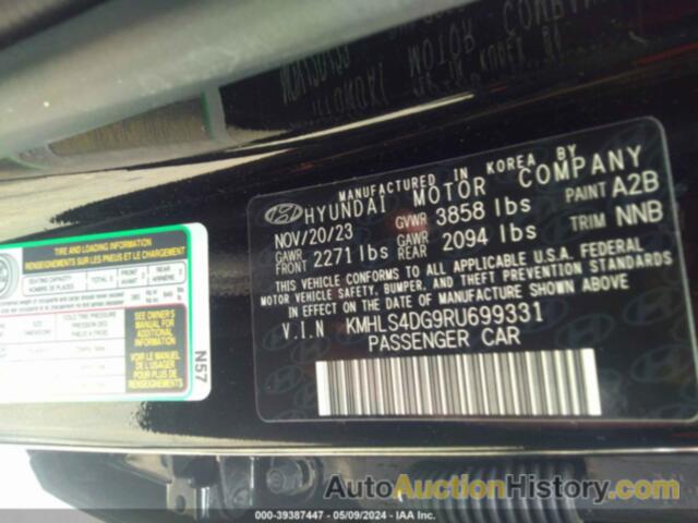 HYUNDAI ELANTRA SEL, KMHLS4DG9RU699331