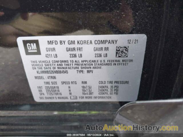 BUICK ENCORE GX FWD PREFERRED, KL4MMBS26NB084945