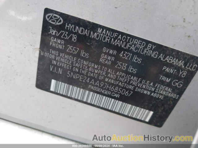 HYUNDAI SONATA ECO, 5NPE24AA9JH685067