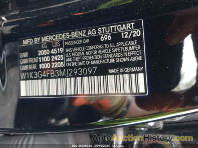 MERCEDES-BENZ A 220 4MATIC, W1K3G4FB3MJ293097