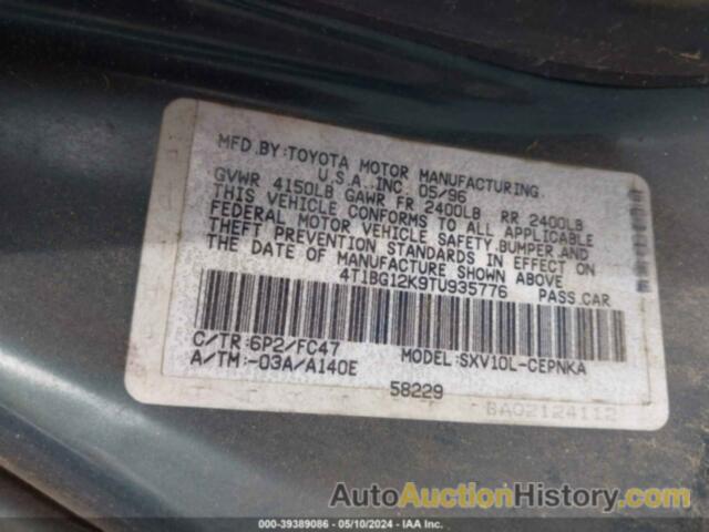 TOYOTA CAMRY DX/LE/XLE, 4T1BG12K9TU935776