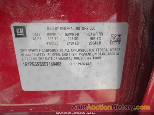 CHEVROLET CRUZE LTZ, 1G1PG5SB5E7188463