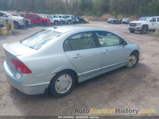 HONDA CIVIC HYBRID, JHMFA36286S014824