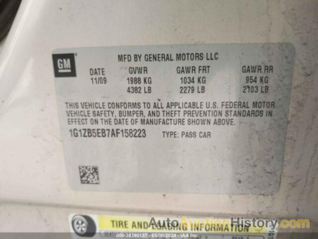 CHEVROLET MALIBU LS, 1G1ZB5EB7AF158223