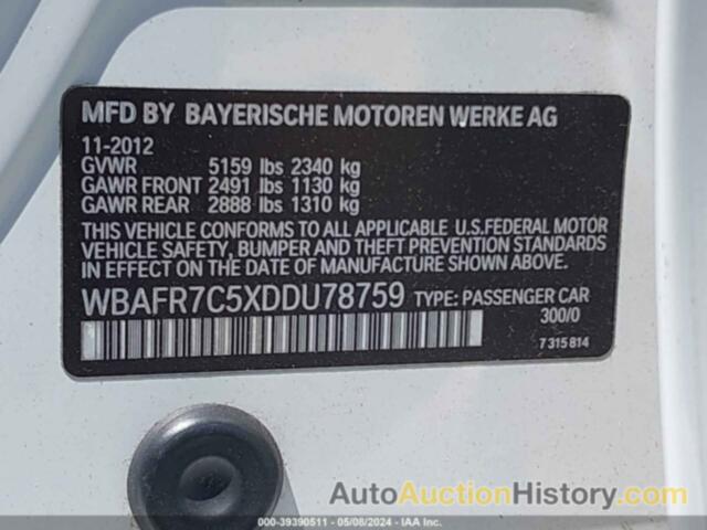 BMW 535I, WBAFR7C5XDDU78759
