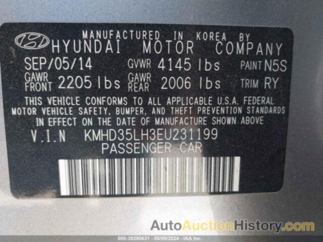 HYUNDAI ELANTRA GT, KMHD35LH3EU231199