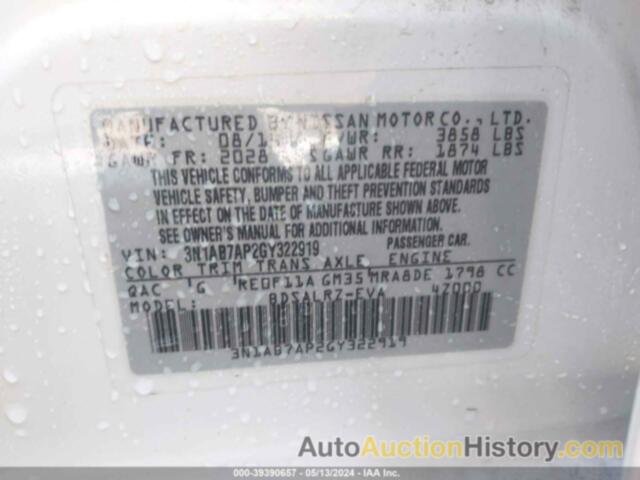 NISSAN SENTRA SR, 3N1AB7AP2GY322919