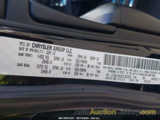 JEEP GRAND CHEROKEE LAREDO, 1C4RJFAGXCC352525