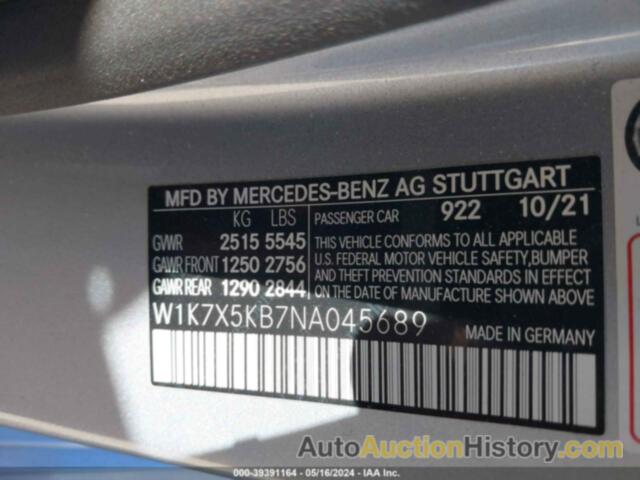 MERCEDES-BENZ AMG GT 43 4-DOOR COUPE, W1K7X5KB7NA045689