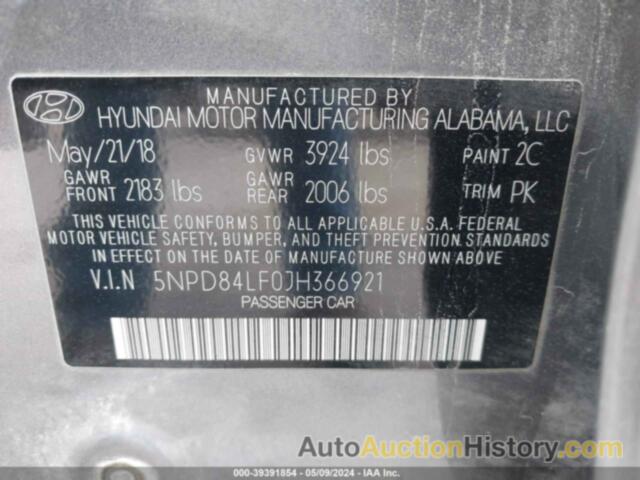 HYUNDAI ELANTRA VALUE EDITION, 5NPD84LF0JH366921