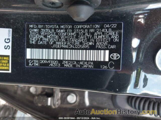 TOYOTA COROLLA LE, JTDEPMAE2NJ225895