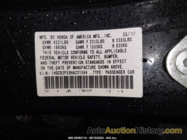 HONDA ACCORD SPORT, 1HGCR2F5XHA231044