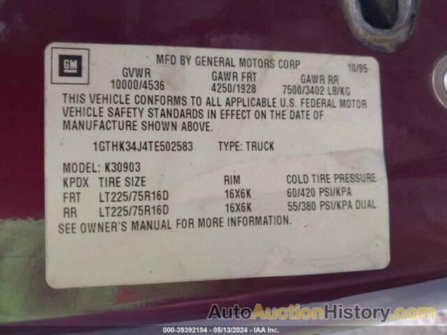 GMC SIERRA K3500, 1GTHK34J4TE02583