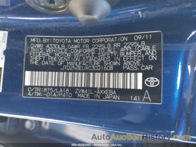 TOYOTA PRIUS V FIVE, JTDZN3EUXC3021608