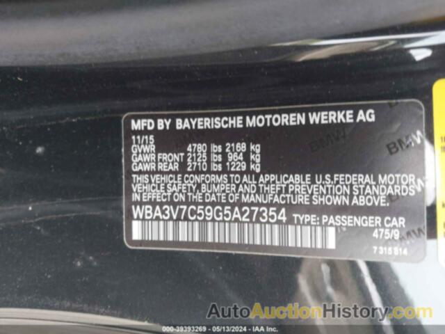 BMW 428I, WBA3V7C59G5A27354