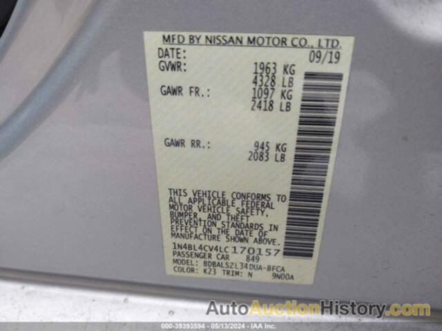 NISSAN ALTIMA SR FWD, 1N4BL4CV4LC170157