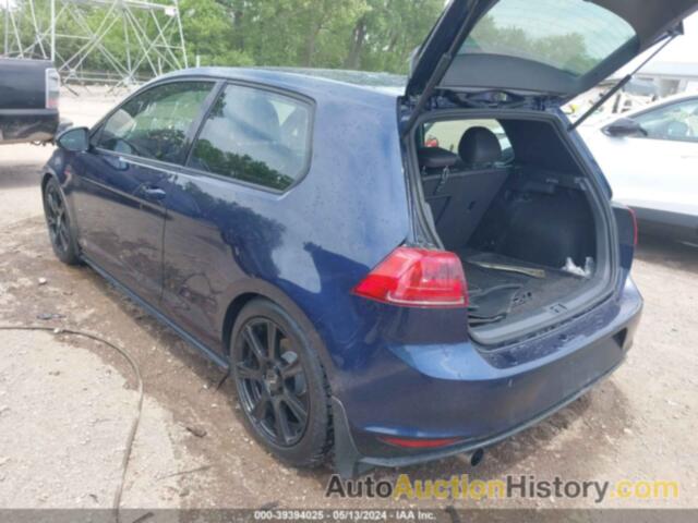 VOLKSWAGEN GOLF GTI 2.0T SE 2-DOOR, 3VWTT7AU9FM027697