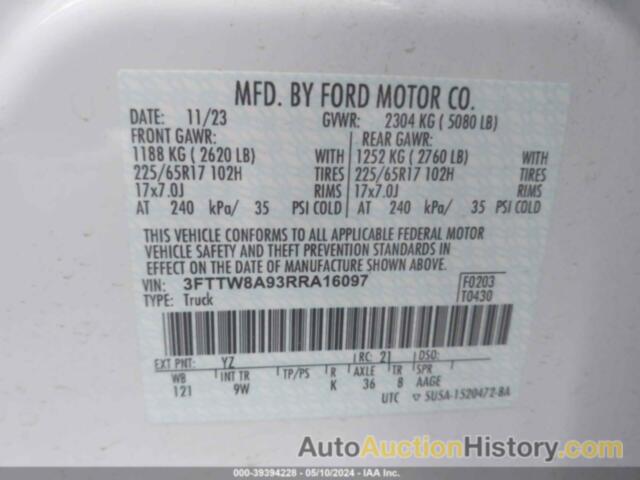 FORD MAVERICK XL, 3FTTW8A93RRA16097