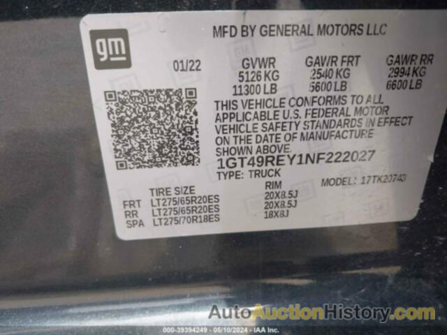 GMC SIERRA 2500HD 4WD  STANDARD BED DENALI, 1GT49REY1NF222027