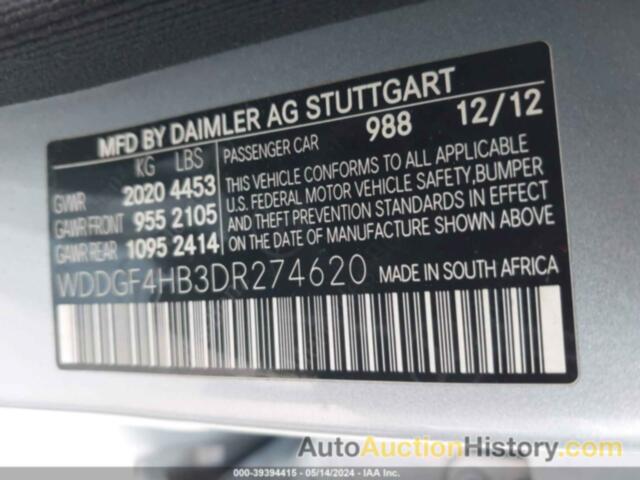 MERCEDES-BENZ C 250 250, WDDGF4HB3DR274620