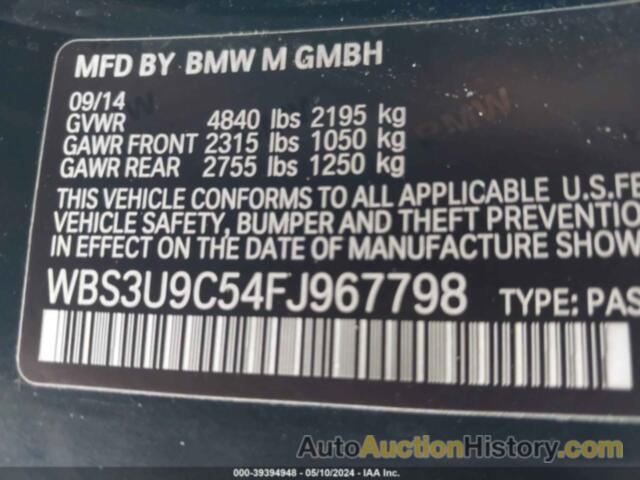 BMW M4, WBS3U9C54FJ967798