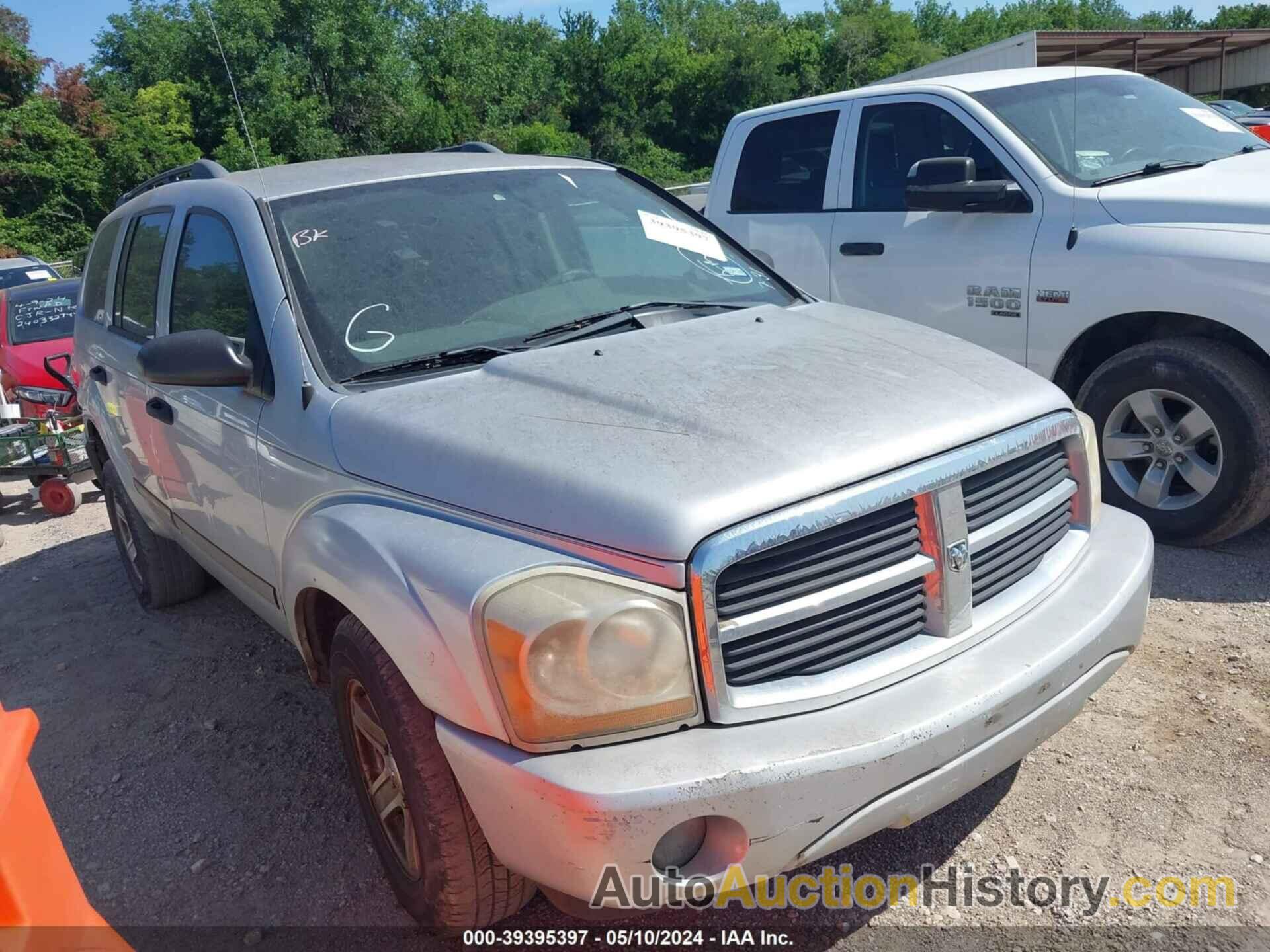 DODGE DURANGO SLT, 1D4HD48N75F612668