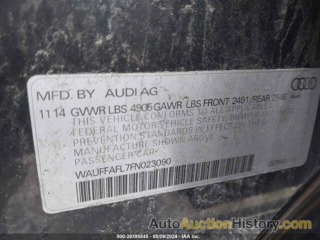 AUDI A4 2.0T PREMIUM, WAUFFAFL7FN023090