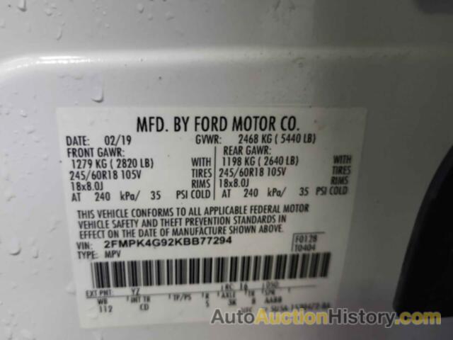 FORD EDGE SE, 2FMPK4G92KBB77294