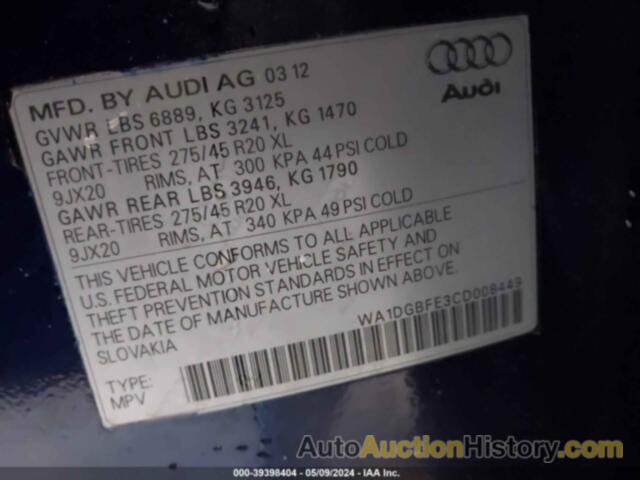 AUDI Q7 3.0T S LINE PRESTIGE, WA1DGBFE3CD008449