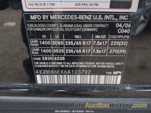 MERCEDES-BENZ ML 350 4MATIC, 4JGBB86EX6A123792