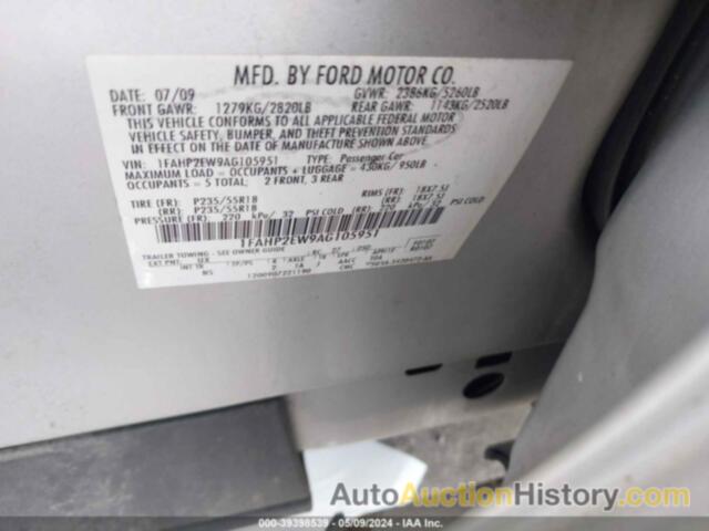 FORD TAURUS SEL, 1FAHP2EW9AG105951