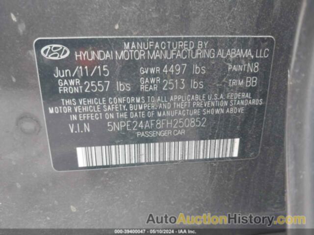 HYUNDAI SONATA SE, 5NPE24AF8FH250852