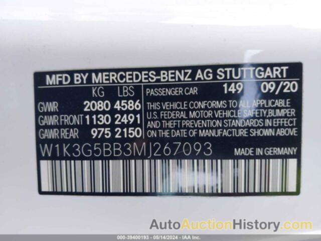 MERCEDES-BENZ AMG A 35 4MATIC, W1K3G5BB3MJ267093