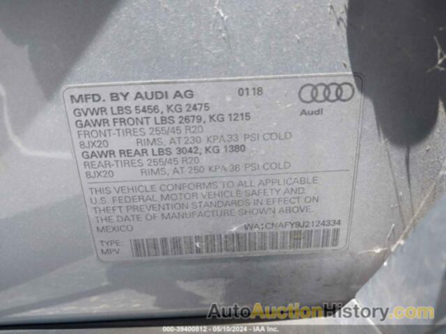 AUDI Q5 2.0T PREMIUM/2.0T TECH PREMIUM, WA1CNAFY9J2124334