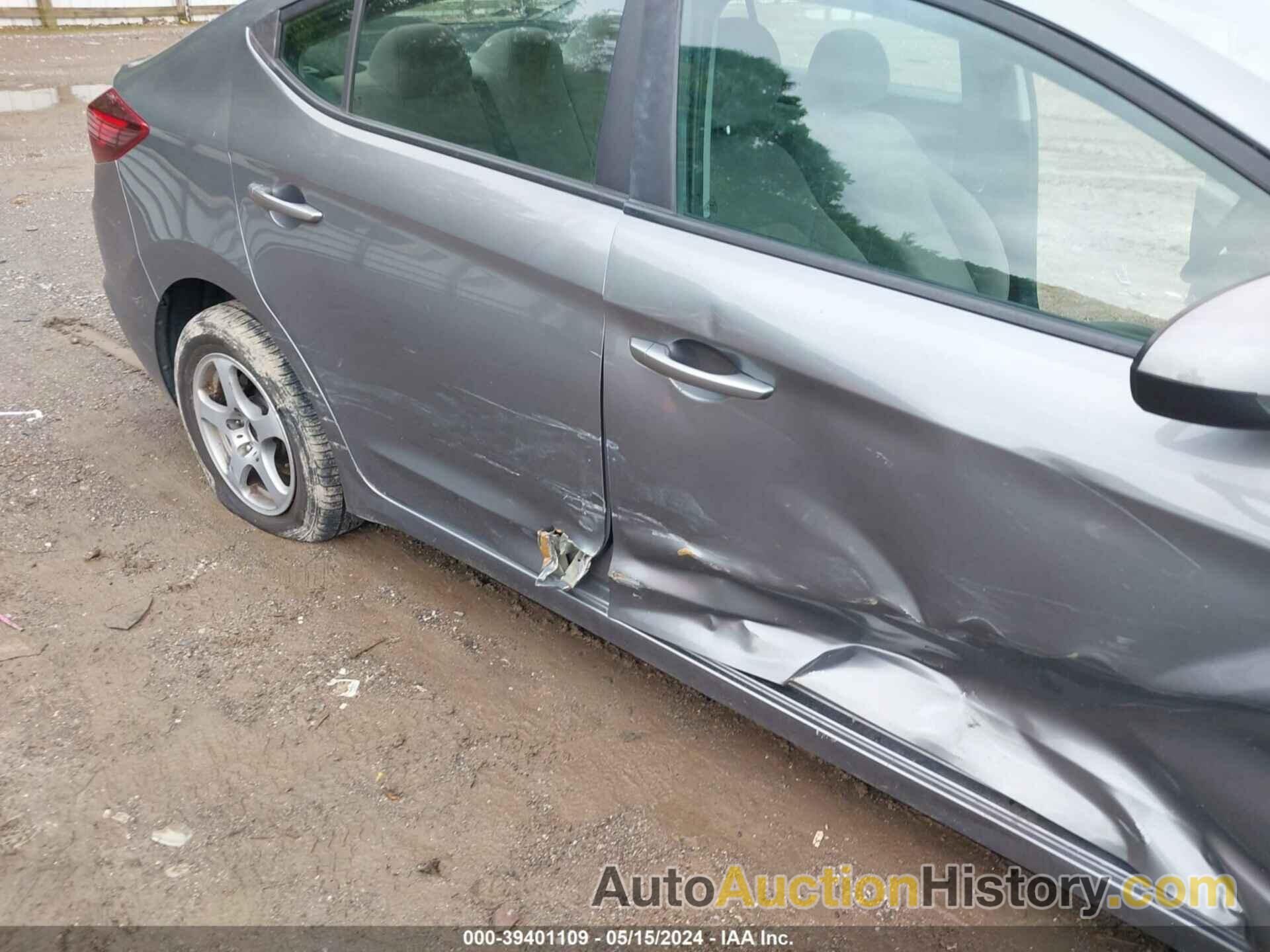 HYUNDAI ELANTRA SEL, 5NPD84LF6KH406128