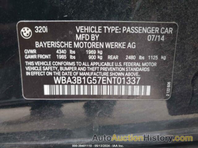 BMW 320I, WBA3B1G57ENT01337