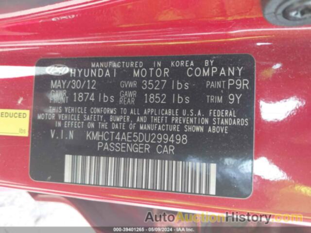 HYUNDAI ACCENT GLS, KMHCT4AE5DU299498