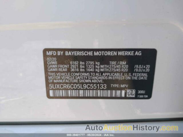 BMW X5 XDRIVE40I, 5UXCR6C05L9C55133