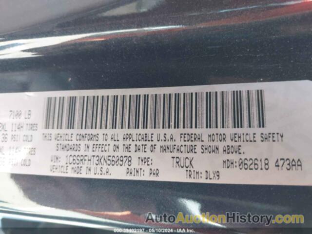 RAM 1500 LIMITED, 1C6SRFHT3KN560978