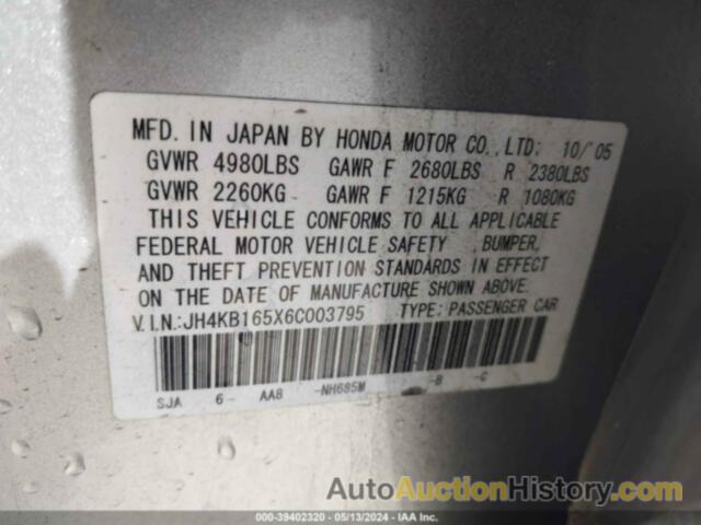 ACURA RL 3.5, JH4KB165X6C003795