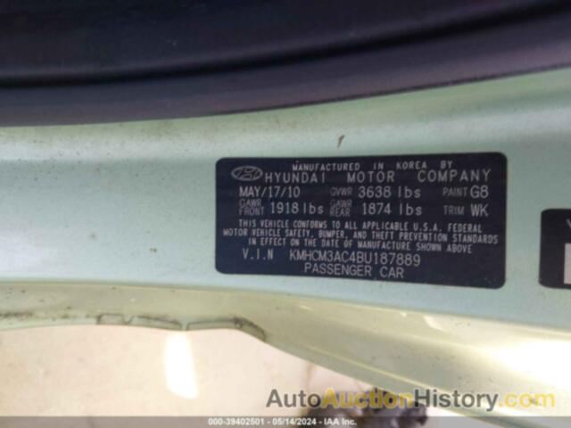 HYUNDAI ACCENT GS, KMHCM3AC4BU187889