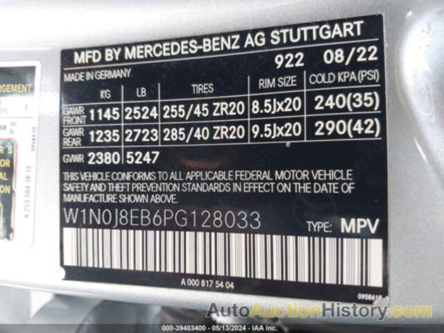 MERCEDES-BENZ GLC 300 4MATIC COUPE, W1N0J8EB6PG128033