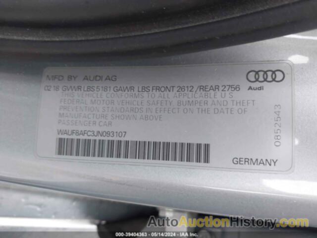 AUDI A6 PREMIUM/SPORT, WAUF8AFC3JN093107